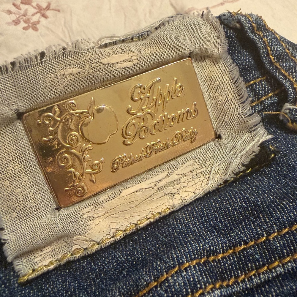 Apple Bottoms Women's Denim Jeans with Gold Accents - Picture 9 of 9